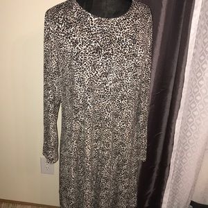 Jersey knit long sleeve dress